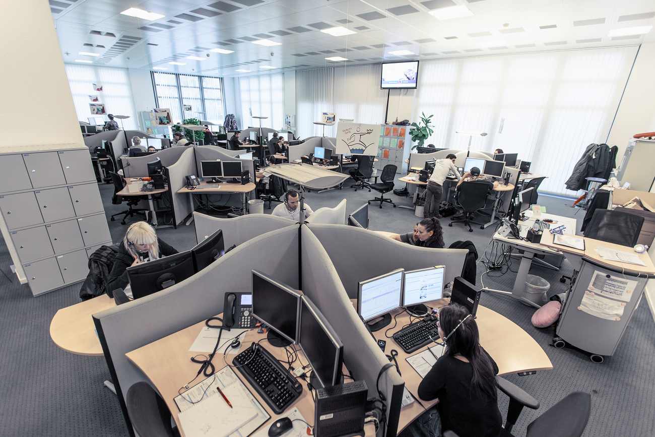Un call centre di Swisscom