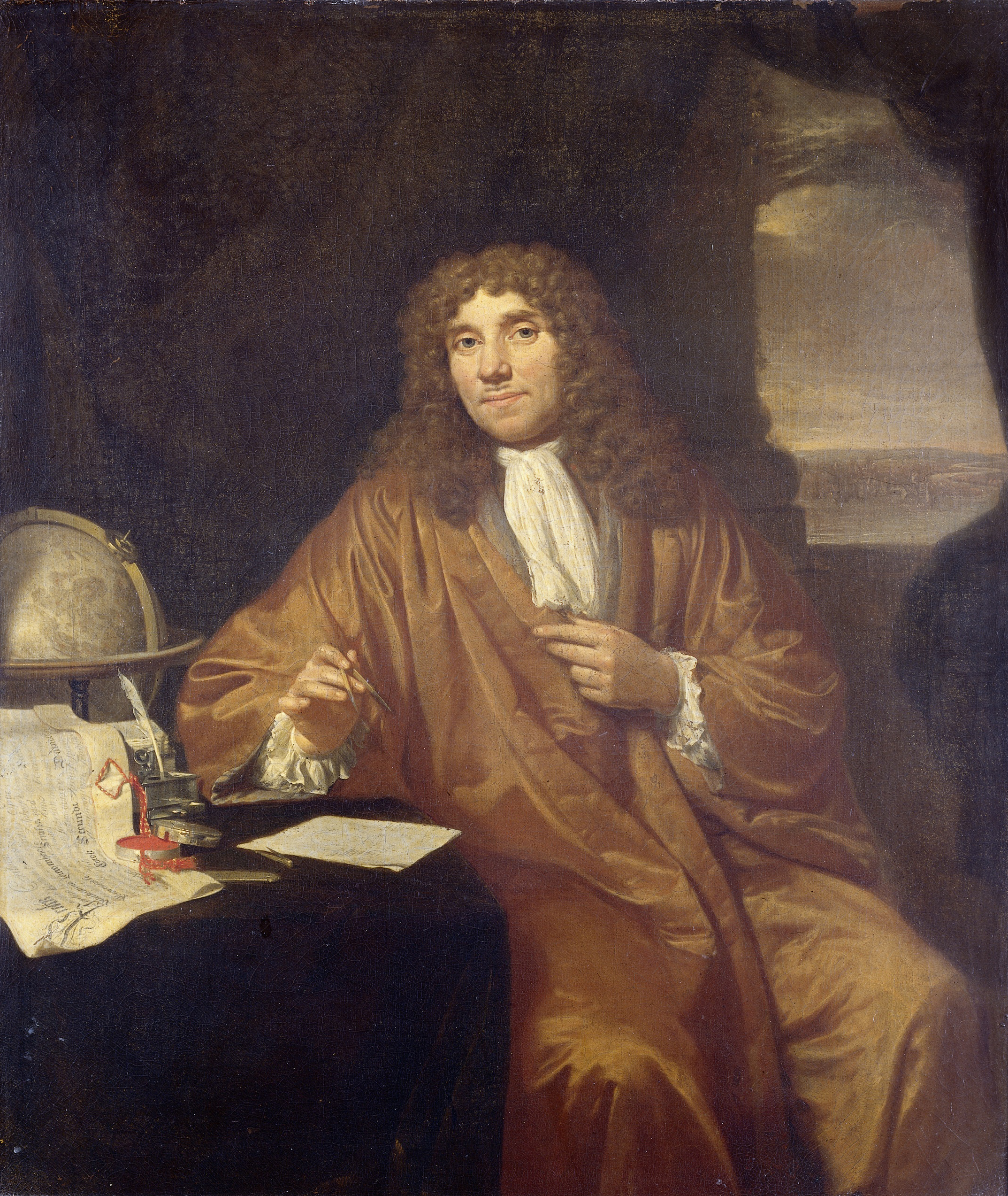A portrait of Antonie van Leeuwenhoek (1632 - 1723)