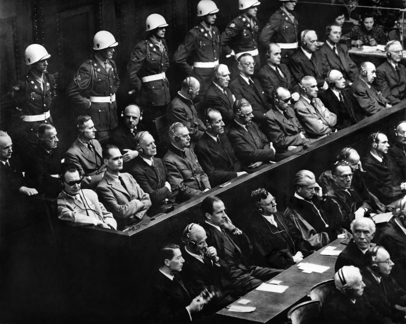 Les dignitaires nazis devant leurs juges à Nuremberg.