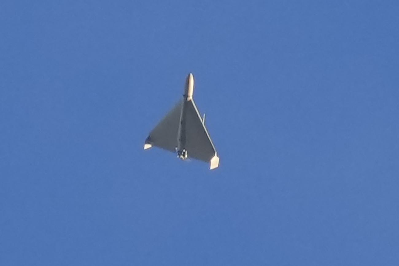 drone da combattimento in volo