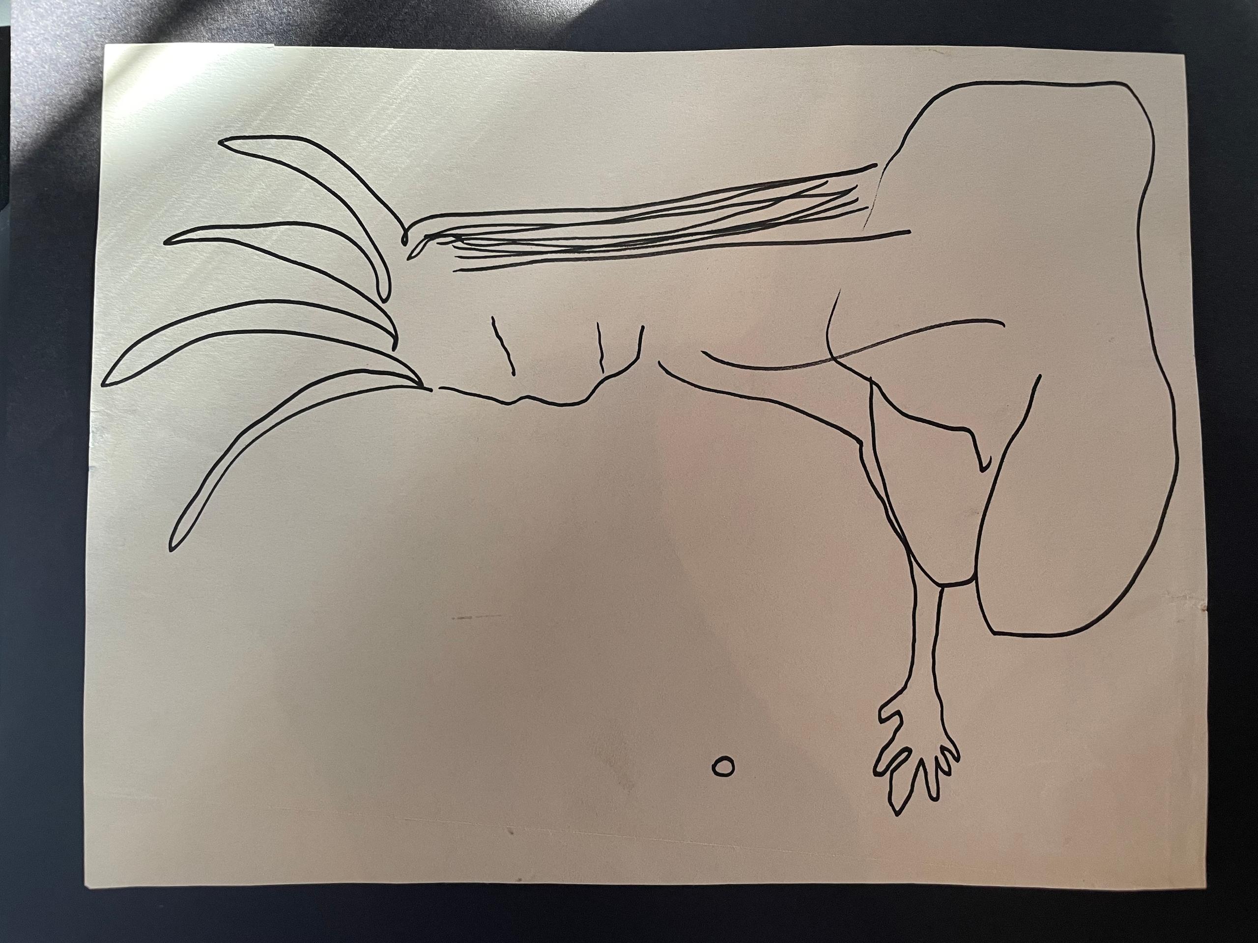 Dibujo de J. Kerouac
