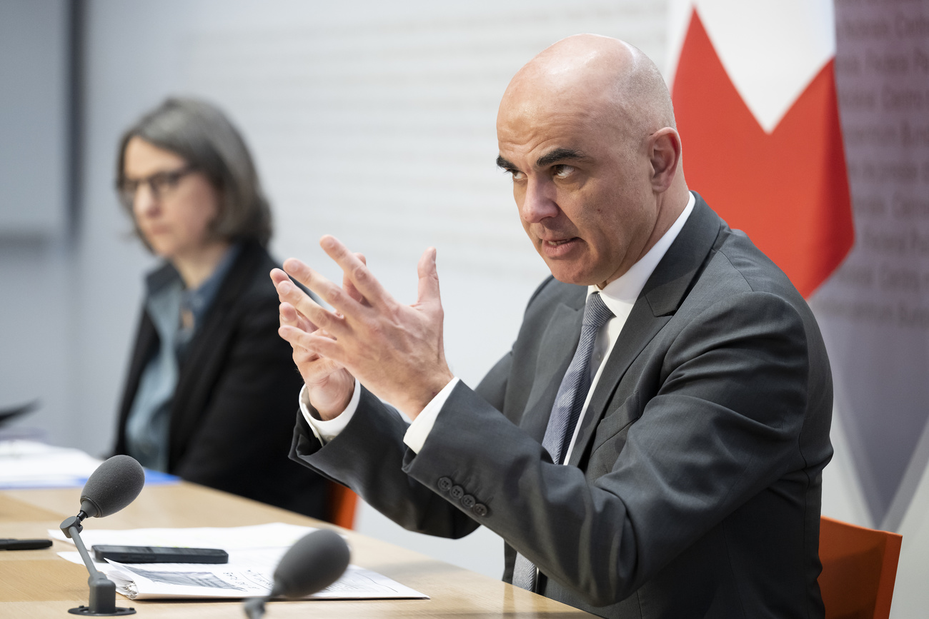 Alain Berset en conférence de presse, le 25 janvier 2023