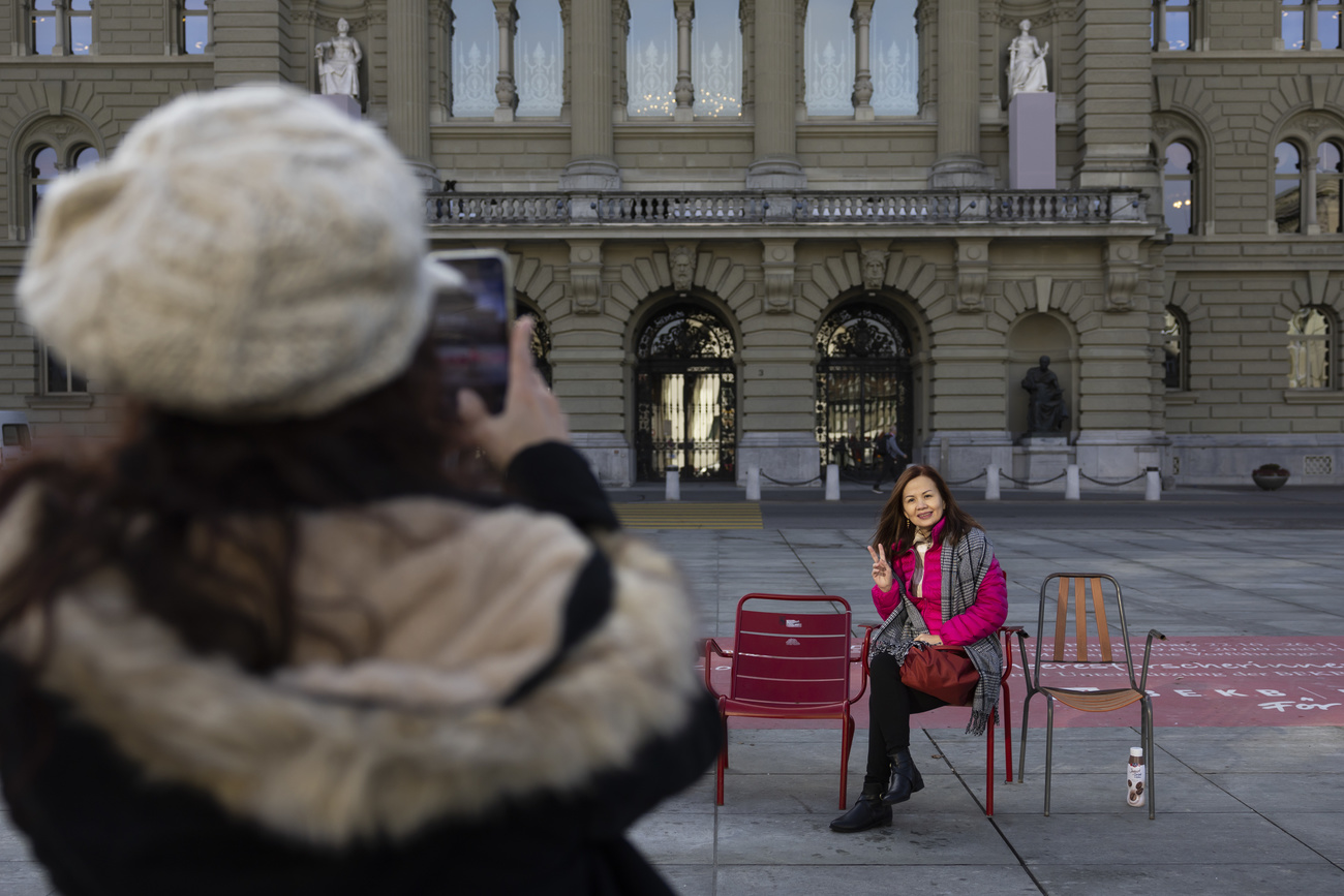 Tourist on Bundesplatz