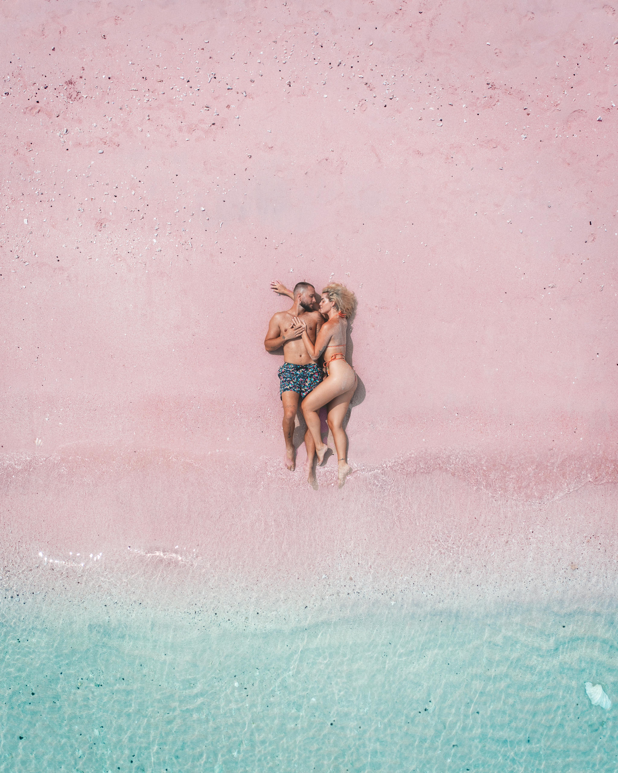 Marvin Meyer und Chantal Wyss am Strand