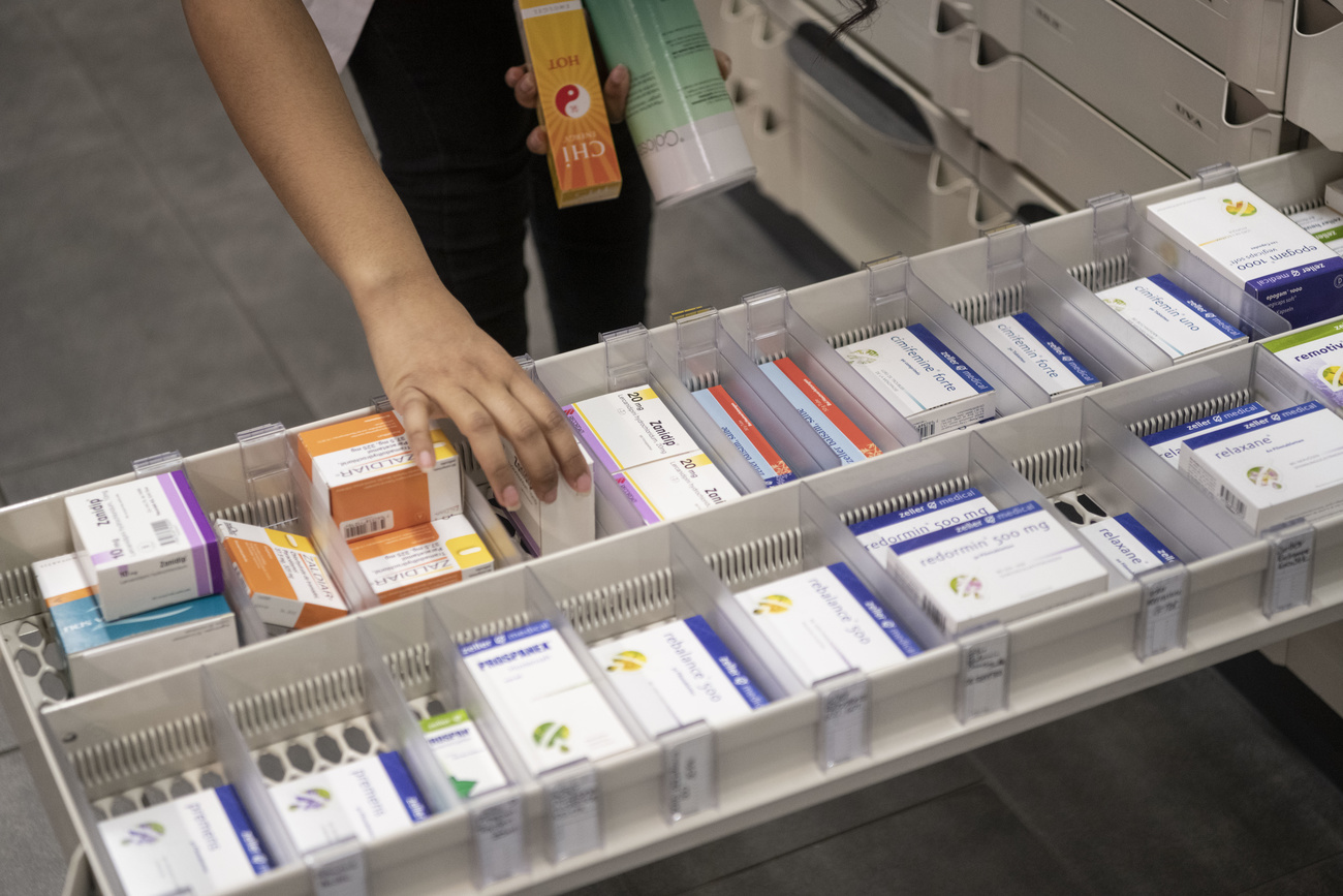 medicines in Swiss pharmacy