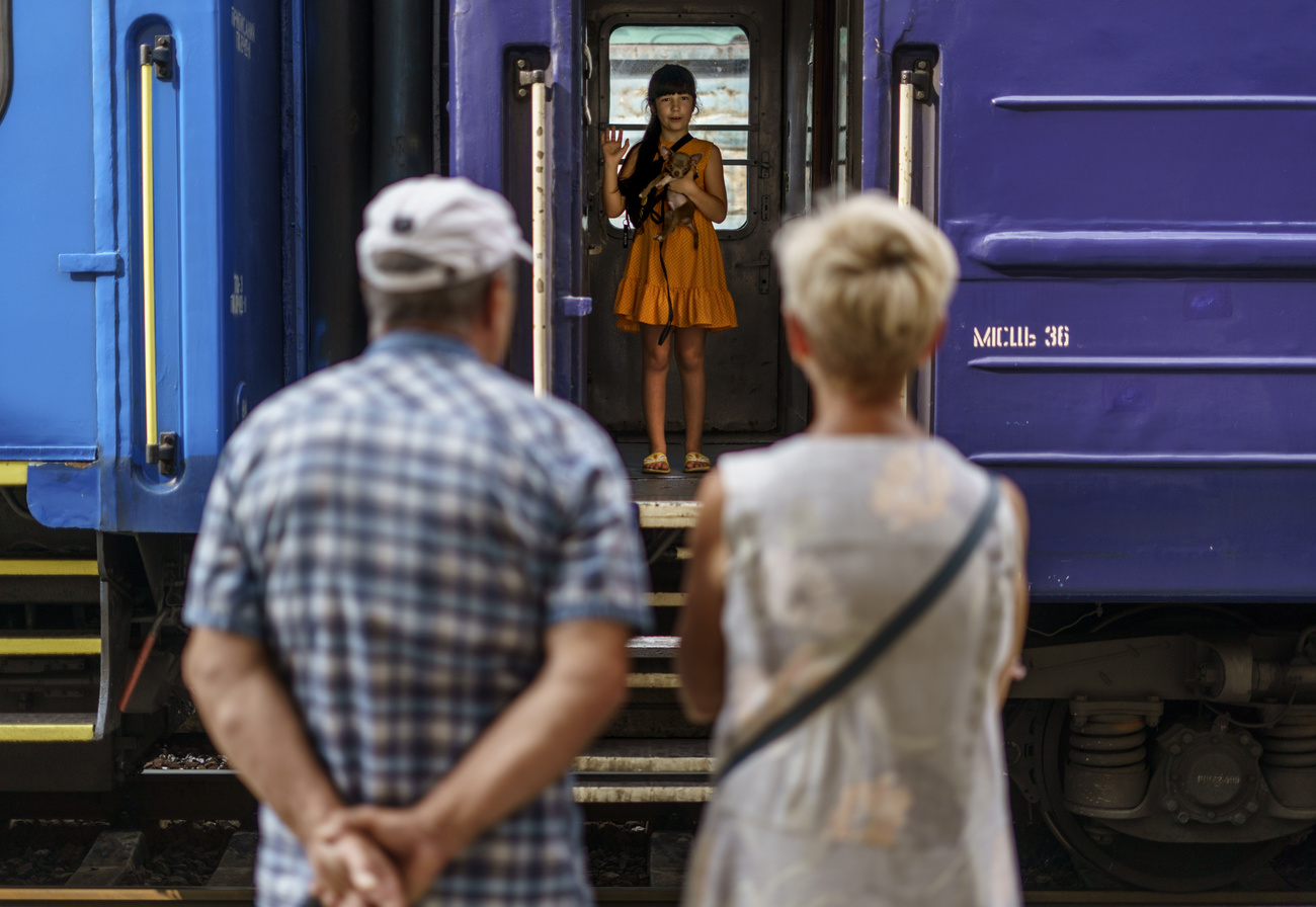 Girl on train