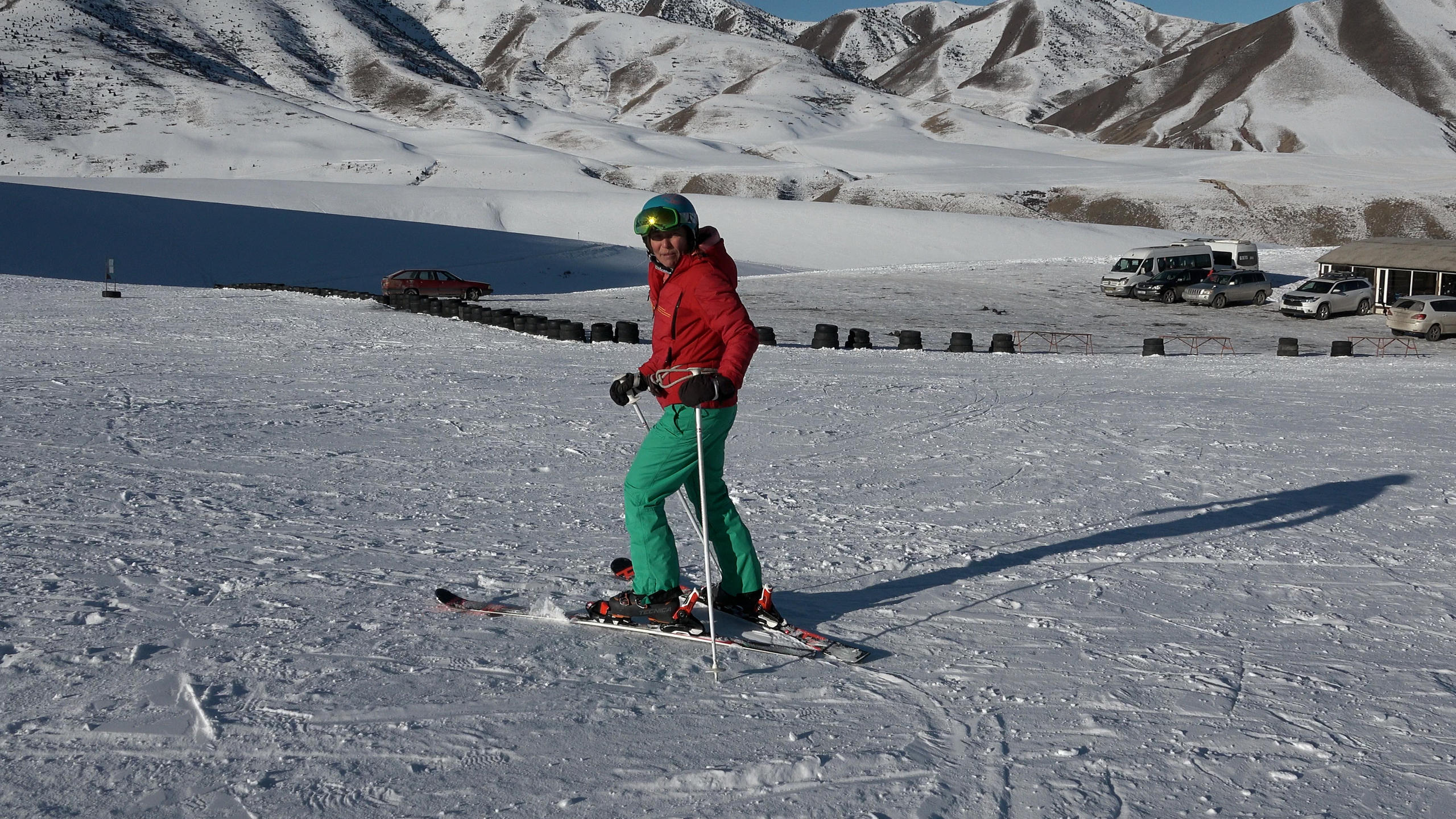 Edda Hergarten auf Skis