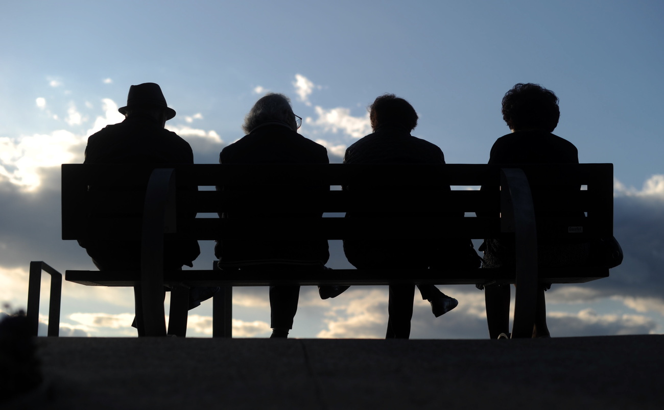 people on bench