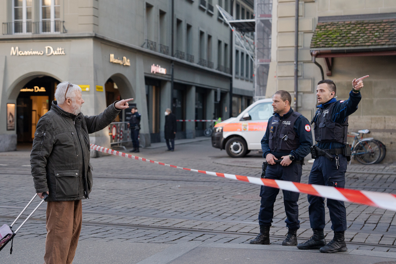 Cordoned-off street