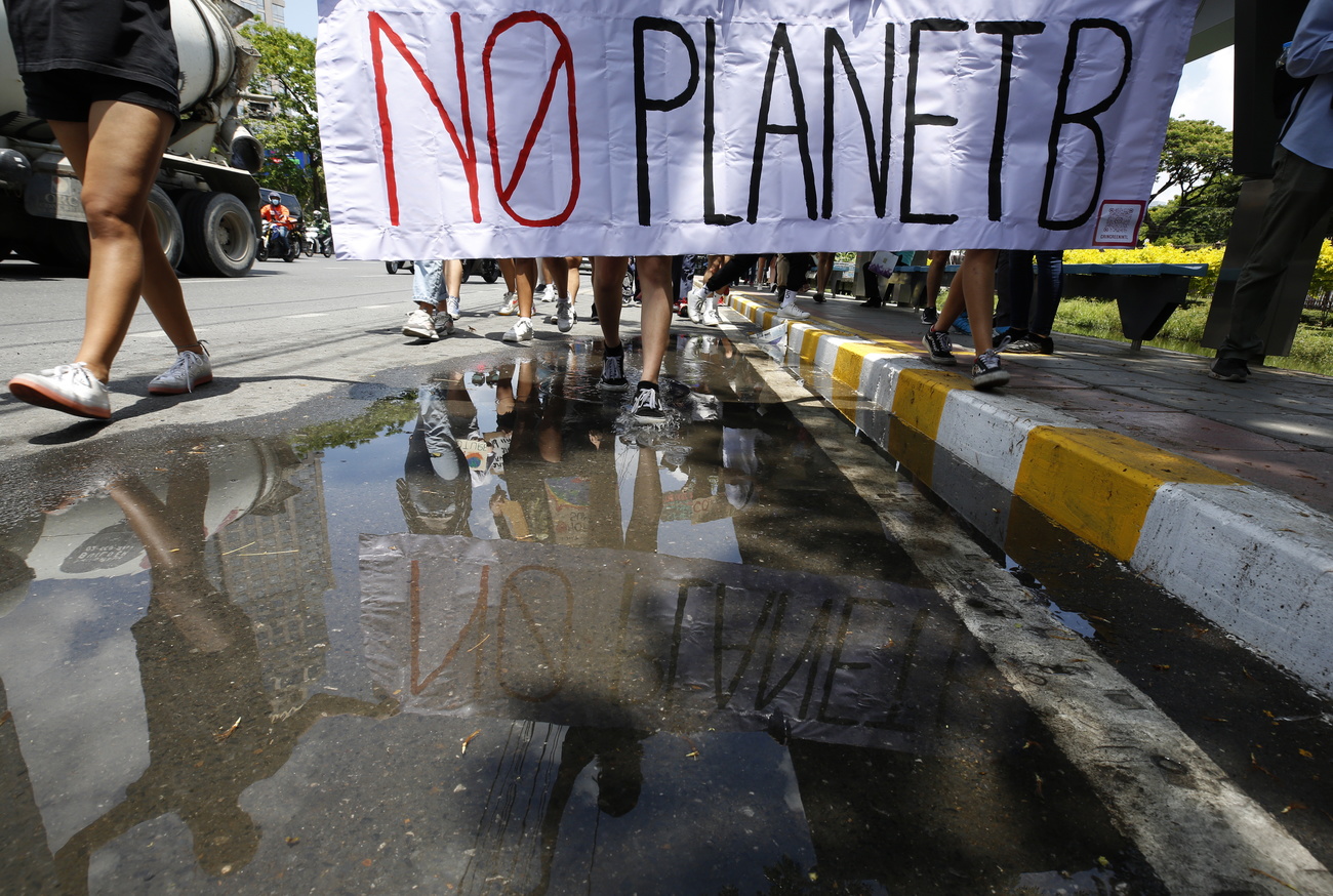 demonstração da mudança climática tailandesa