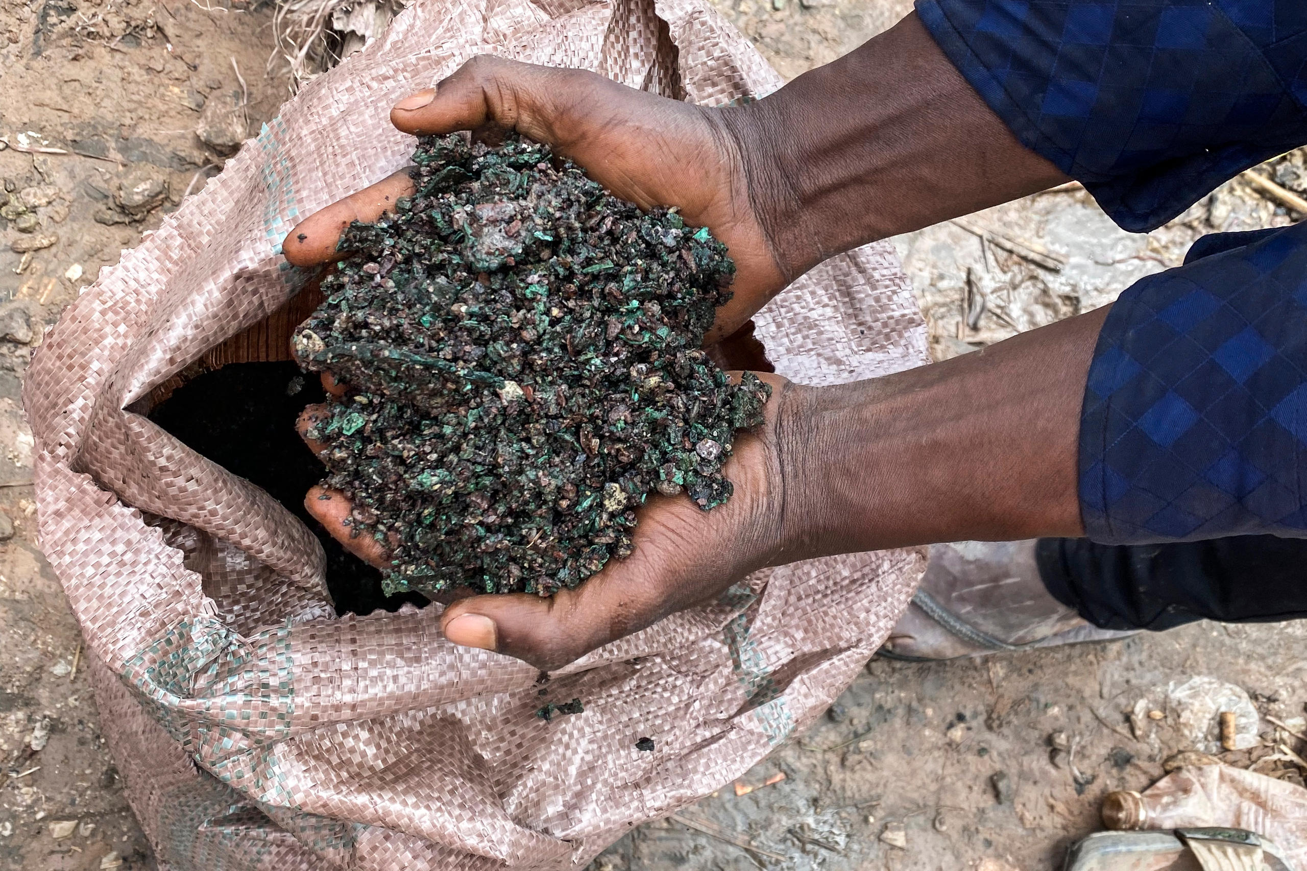 Cobalt Mining in DRC close up of yeald