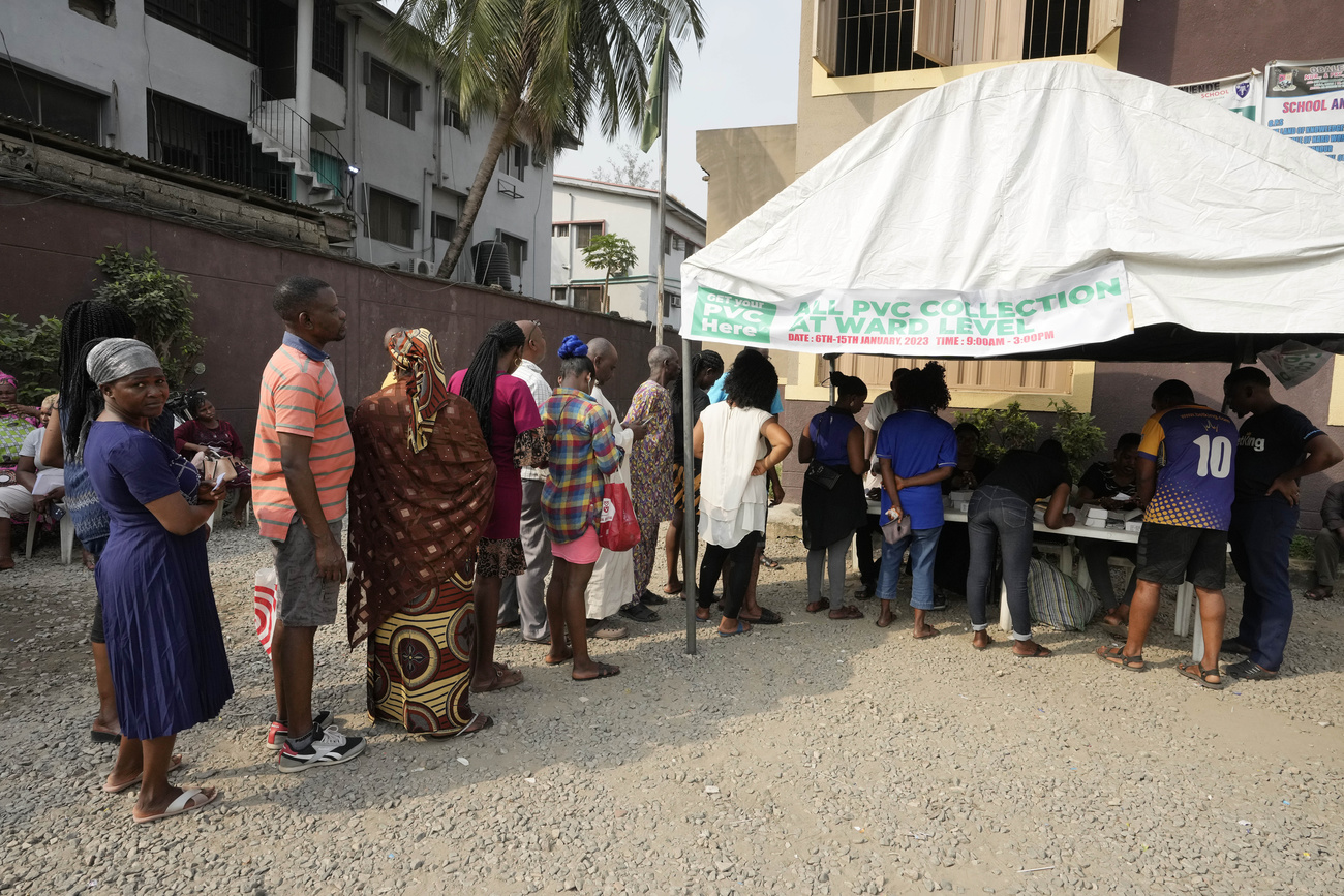 People register to vote in Nigeria