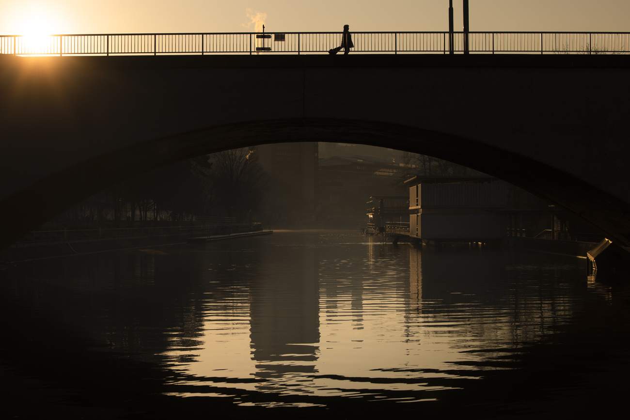 Brücke im Abendrot