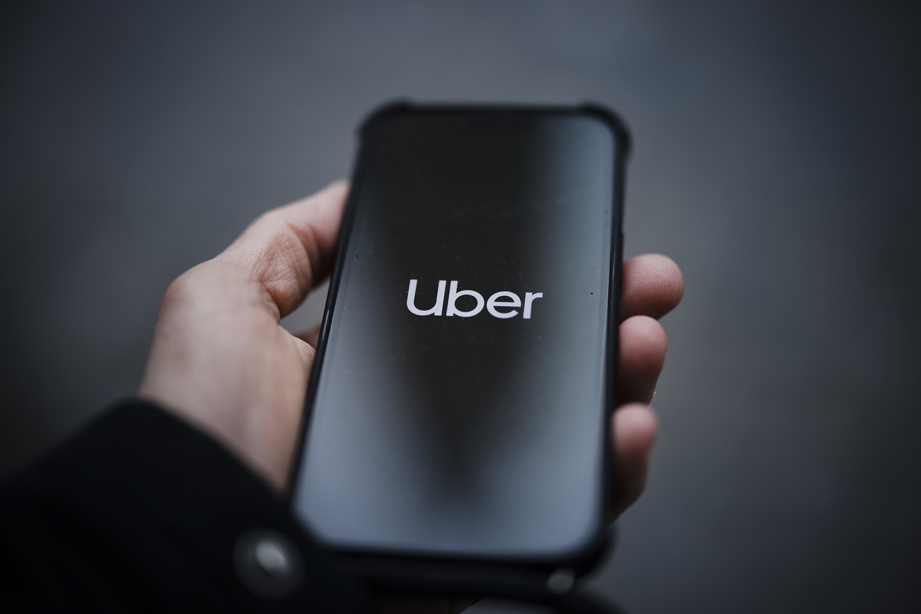 mobile phone with Uber App