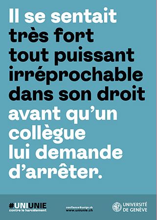 affiche de campagne contre le harcèlement