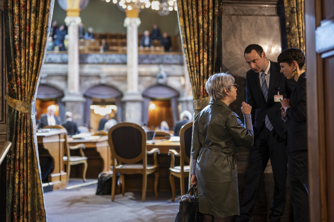 Elisabeth Baume-Schneider on left