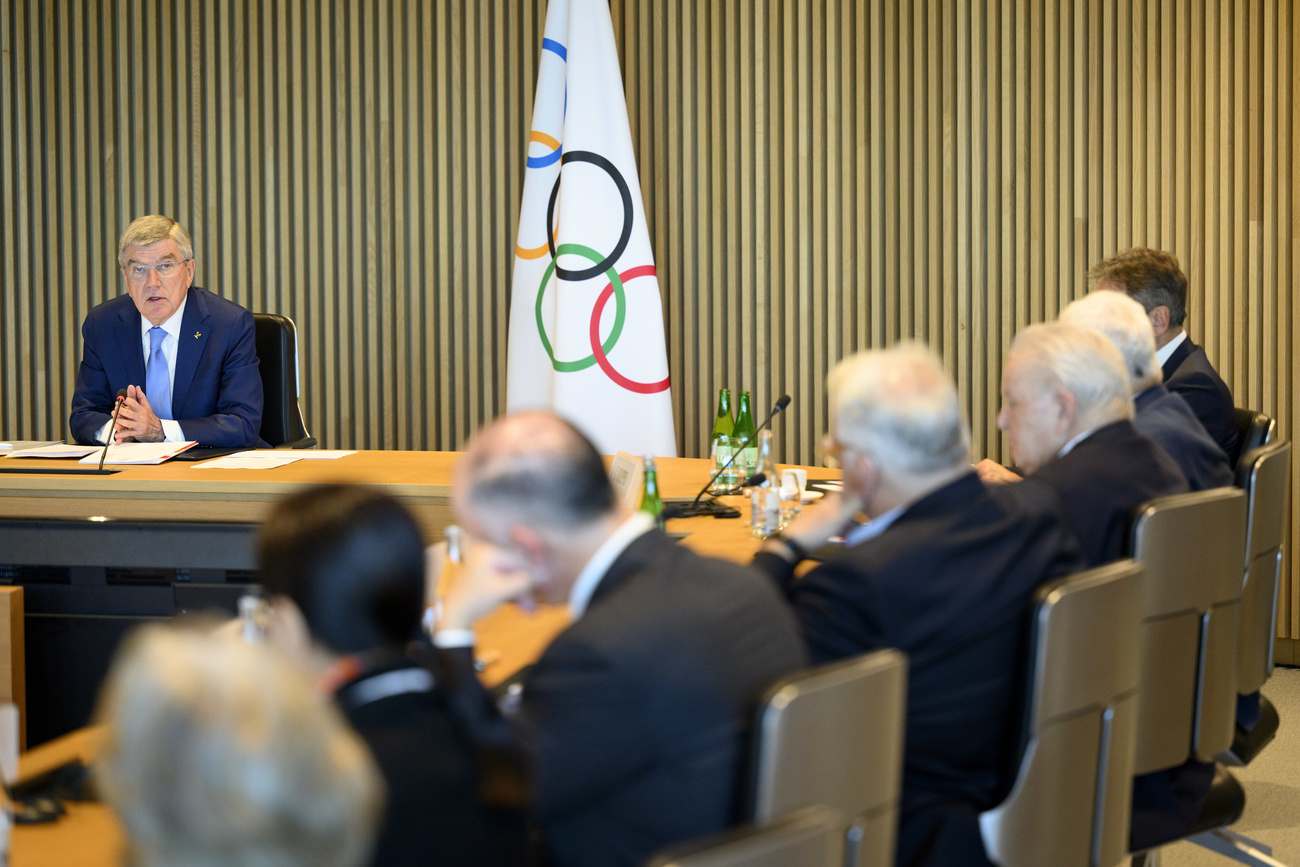 IOC meeting on Russia/Belarus in Lausanne.