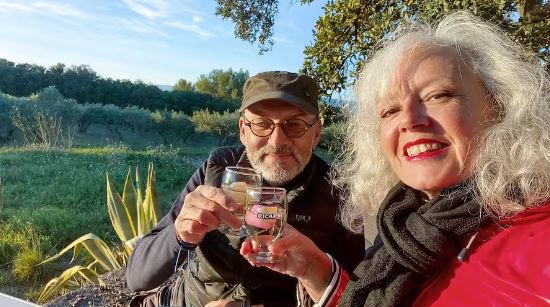 Two Swiss retirees and camper van