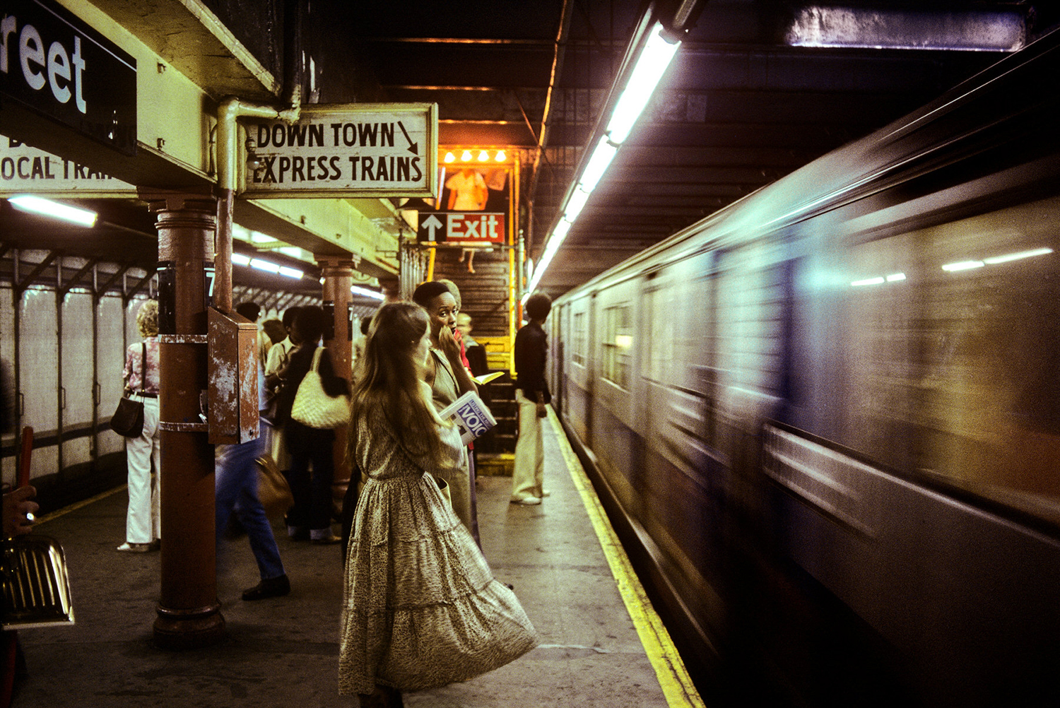 Downtown Express 72nd St. Station, Subway New York, 1977