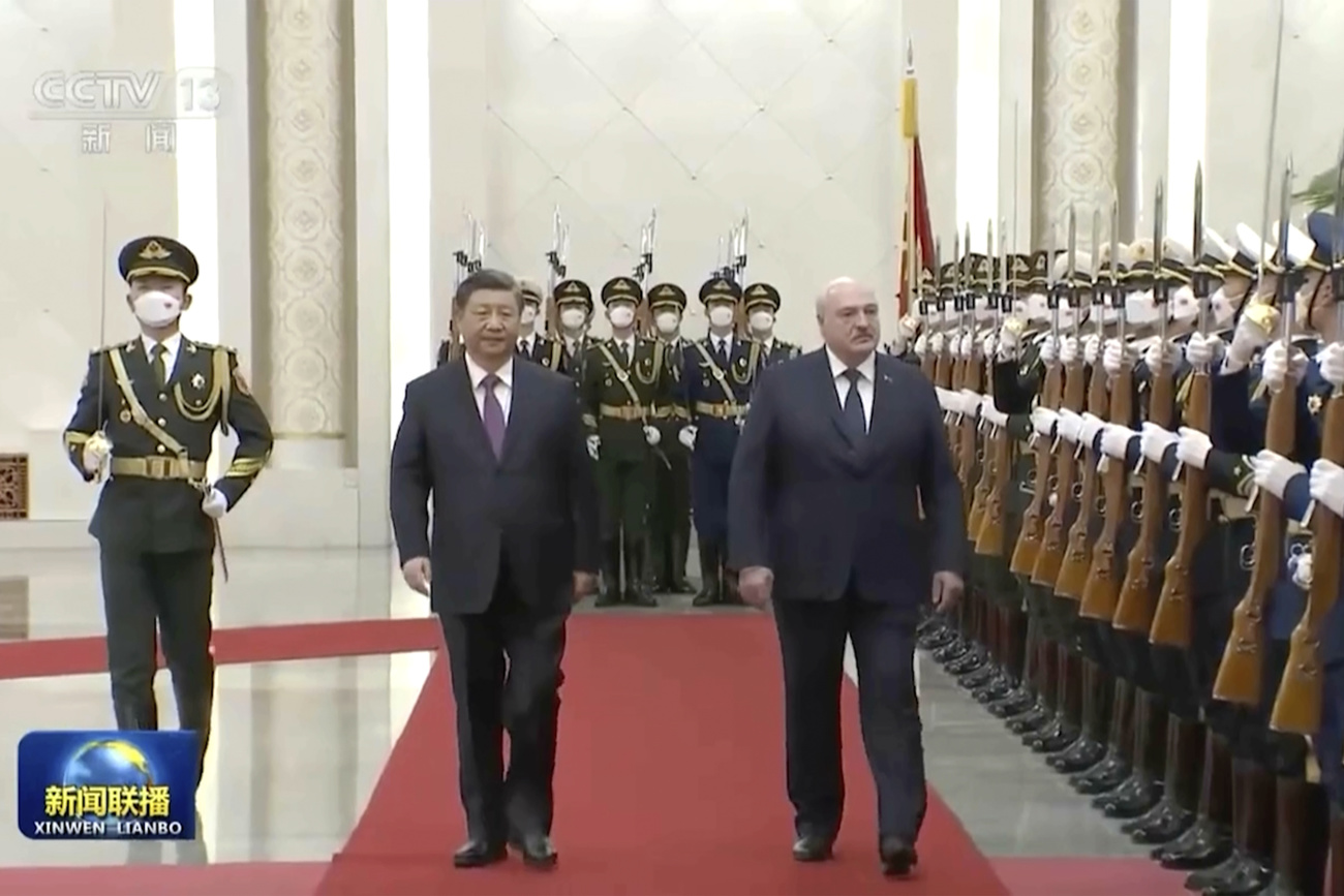 Xi Jinping e Lukashenko.