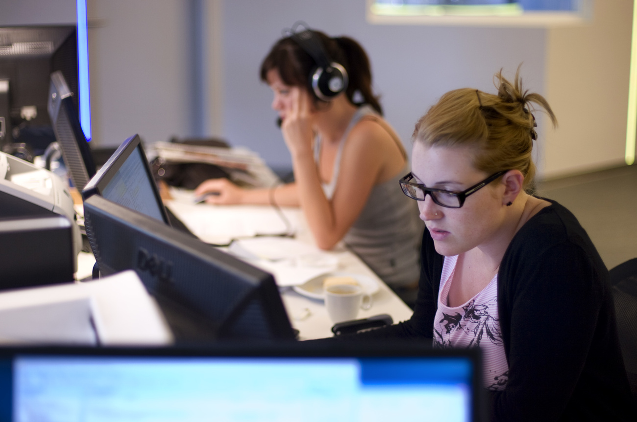 two women at work