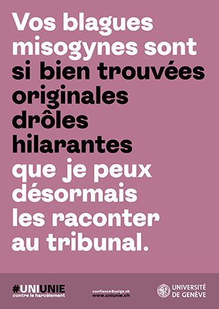 affiche de campagne contre le harcèlement