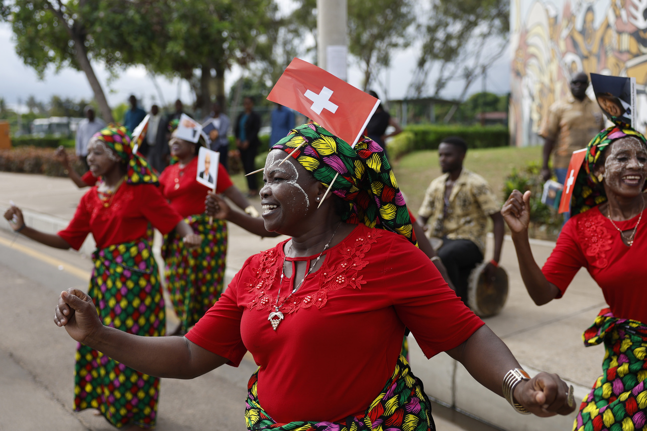 Dancing lady in Botswana