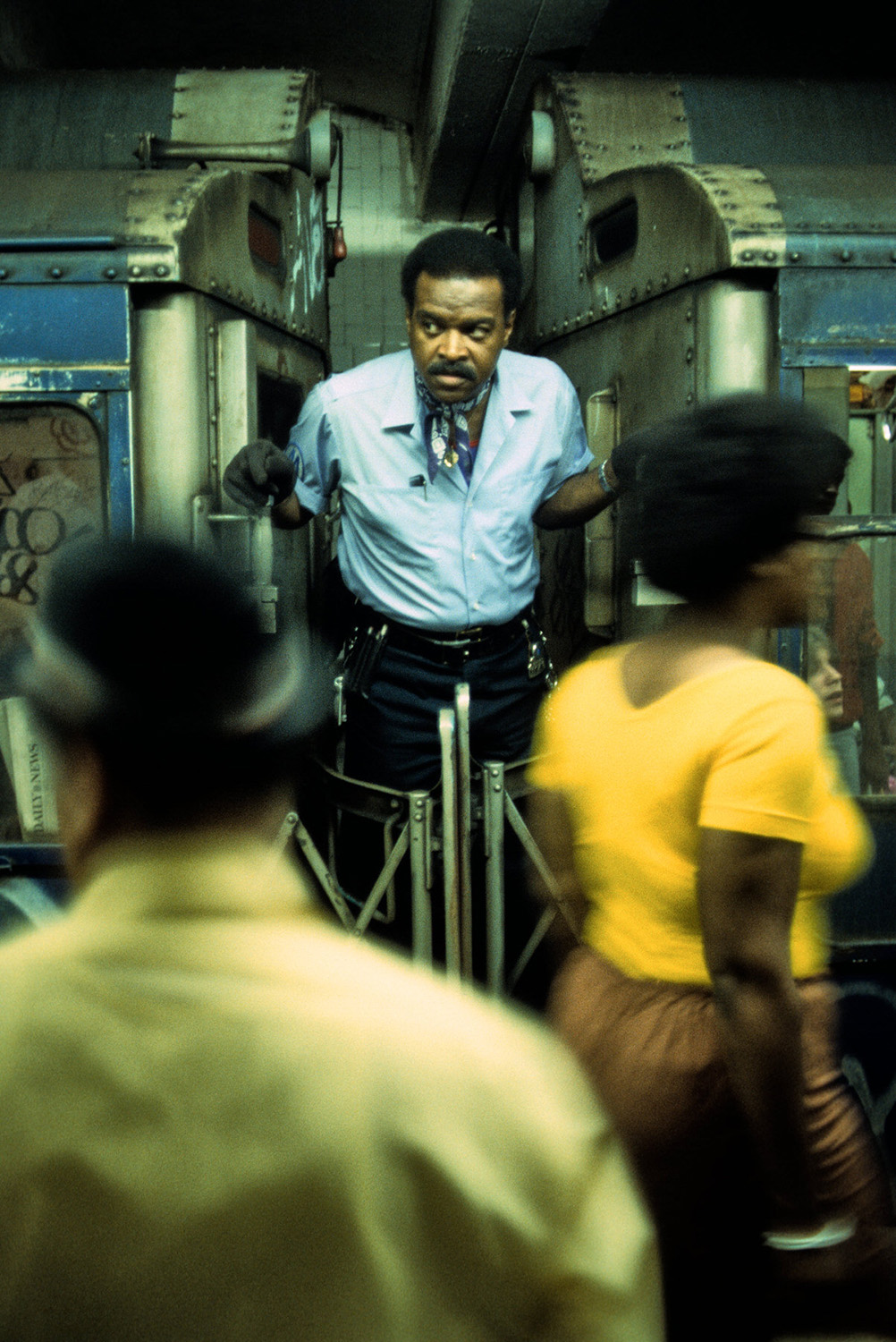 Conductor Between Cars, Subway New York, 1979