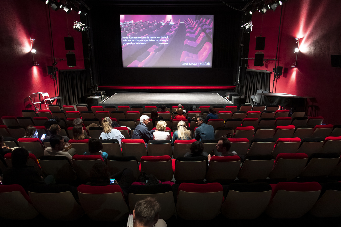 People sitting in a cinema