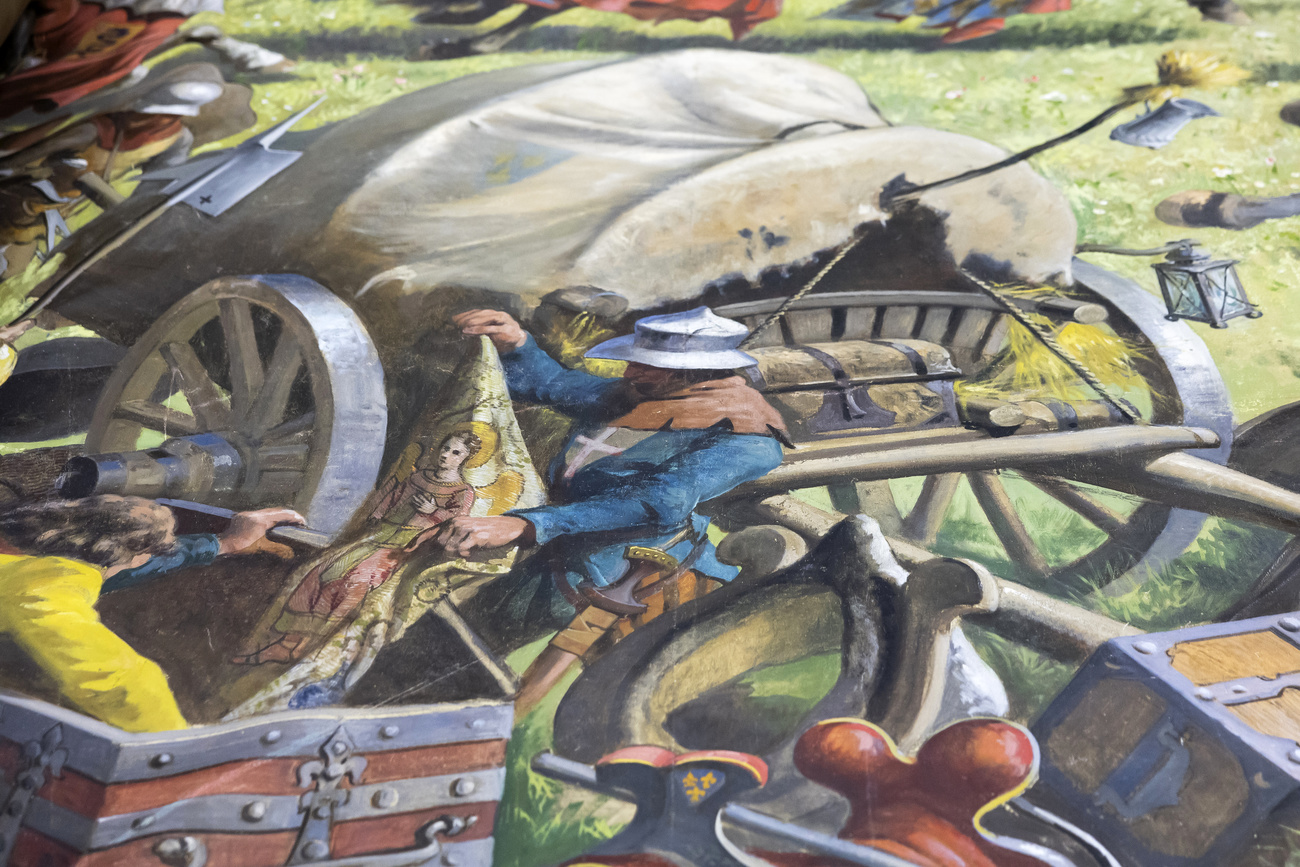 part of battle of murten painting