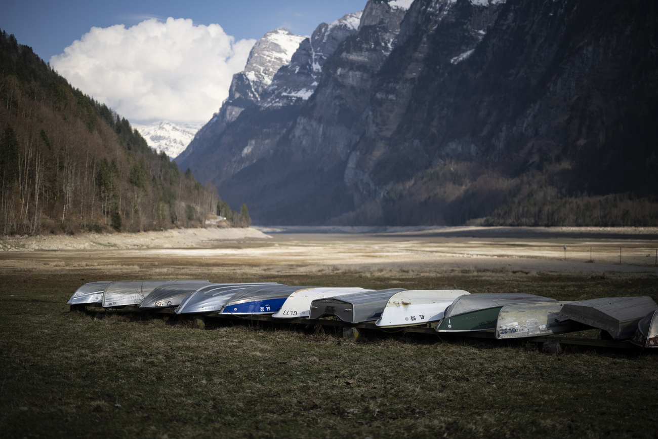 Siccità in Svizzera, Lago di Klöntal.