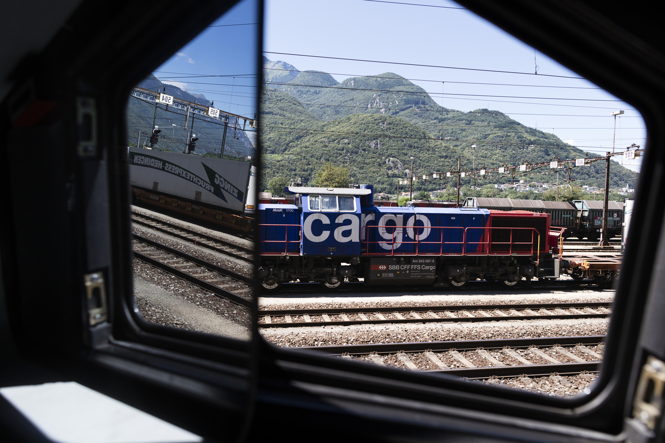 Cargo train in Switzerland