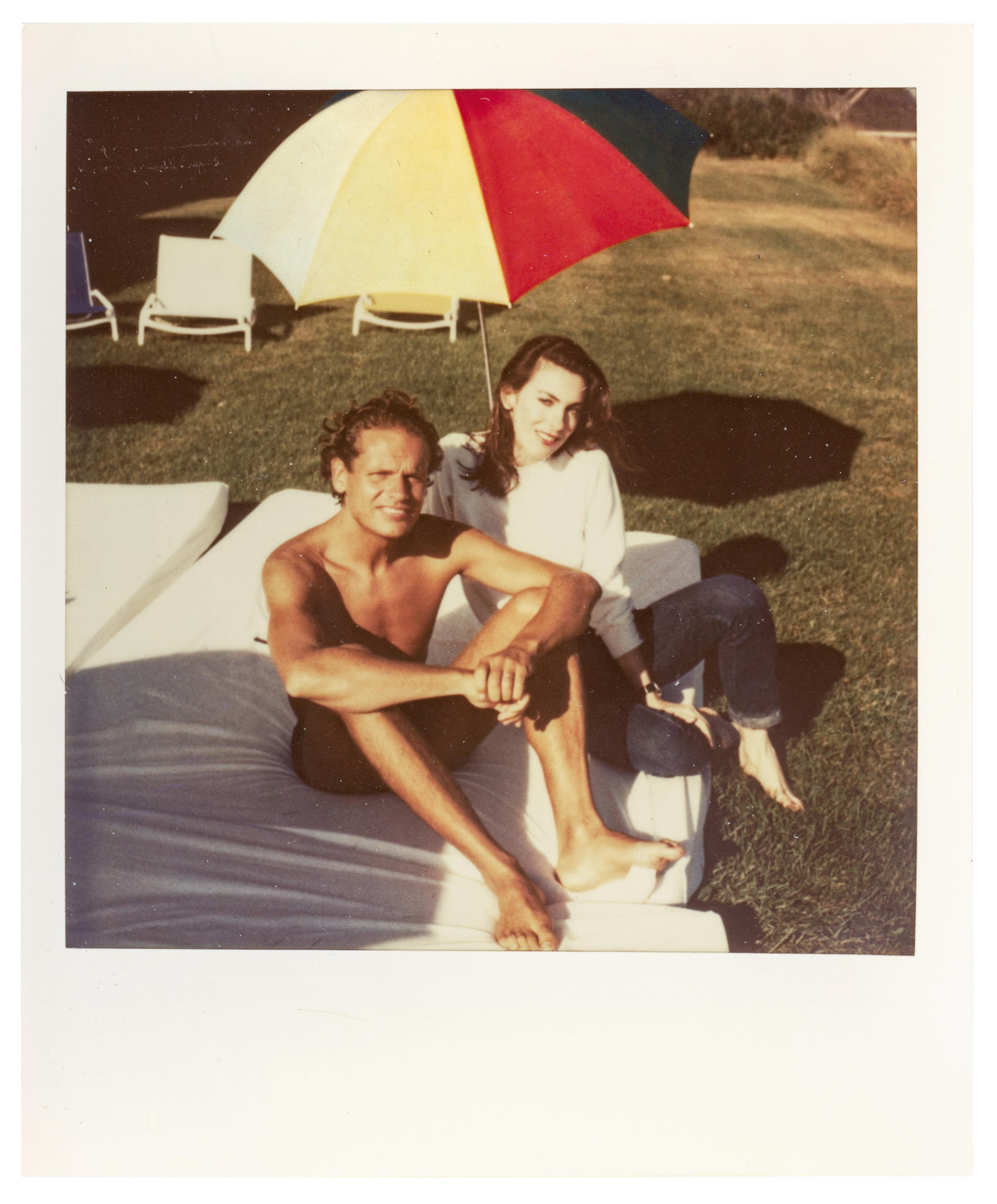 Kathryn Bigelow and Brunner, East Hampton. Photographed in c. 1983 by Thomas Ammann.
