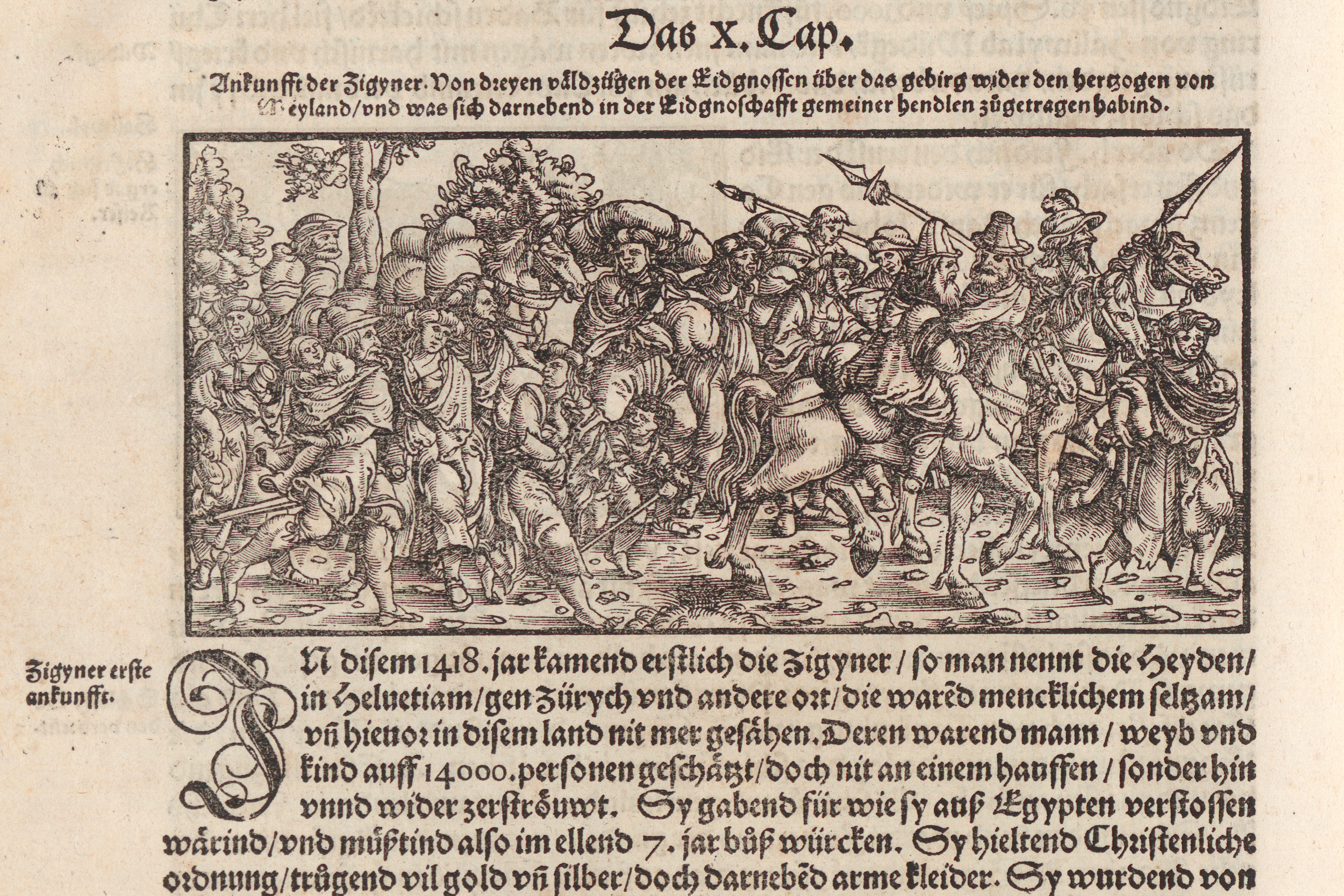 Holzschnitt aus der Schweizerchronik von Johannes Stumpf, 1548