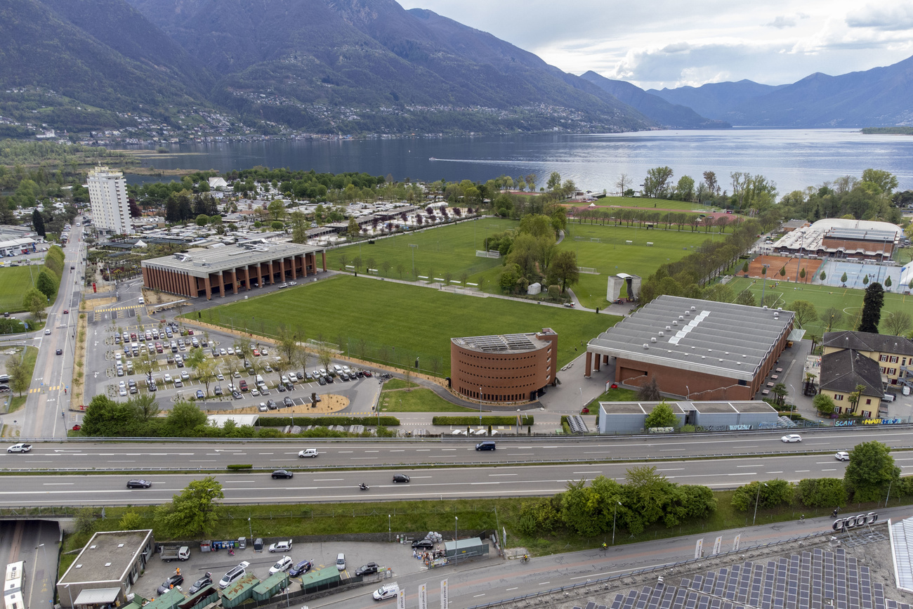 Aerial view of the Federal Youth Sports Centre in canton Ticino