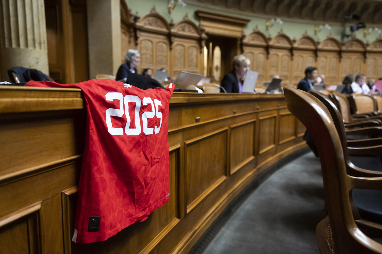 Fussballshirt im Parlament
