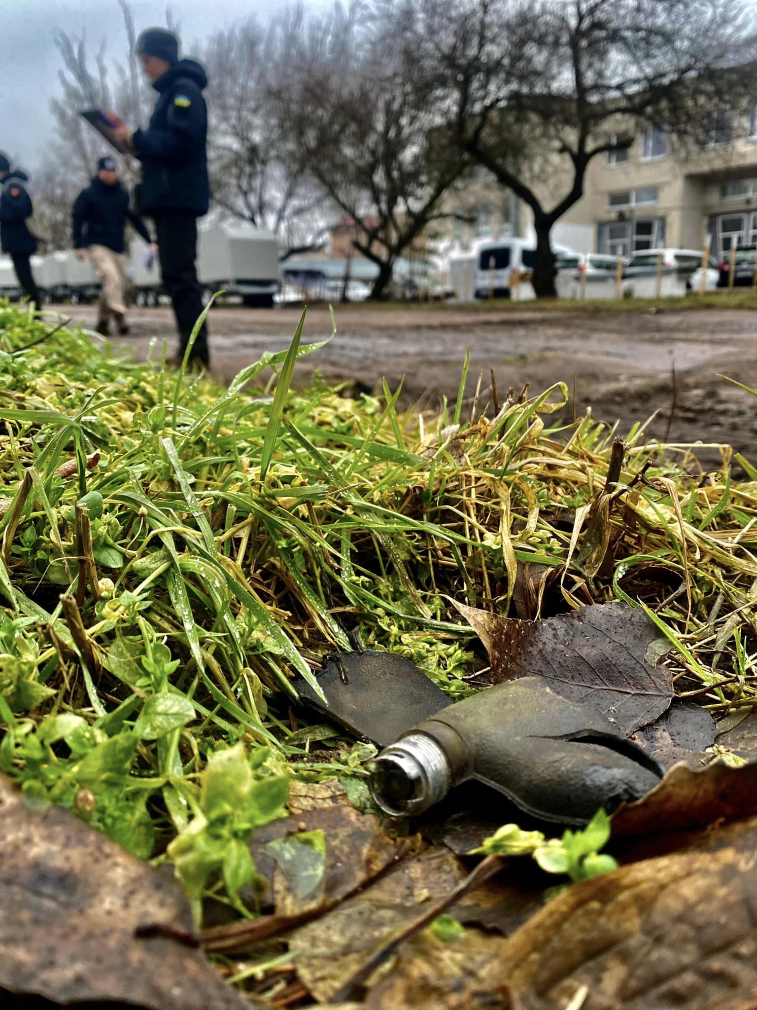 Une mine sur le sol en Ukraine