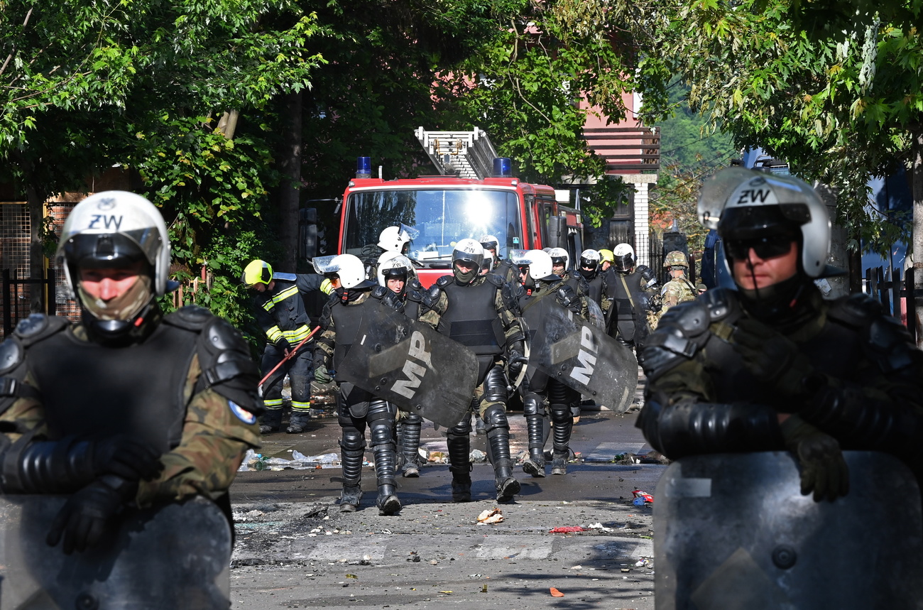 Militari della Kfor a Zvecan.