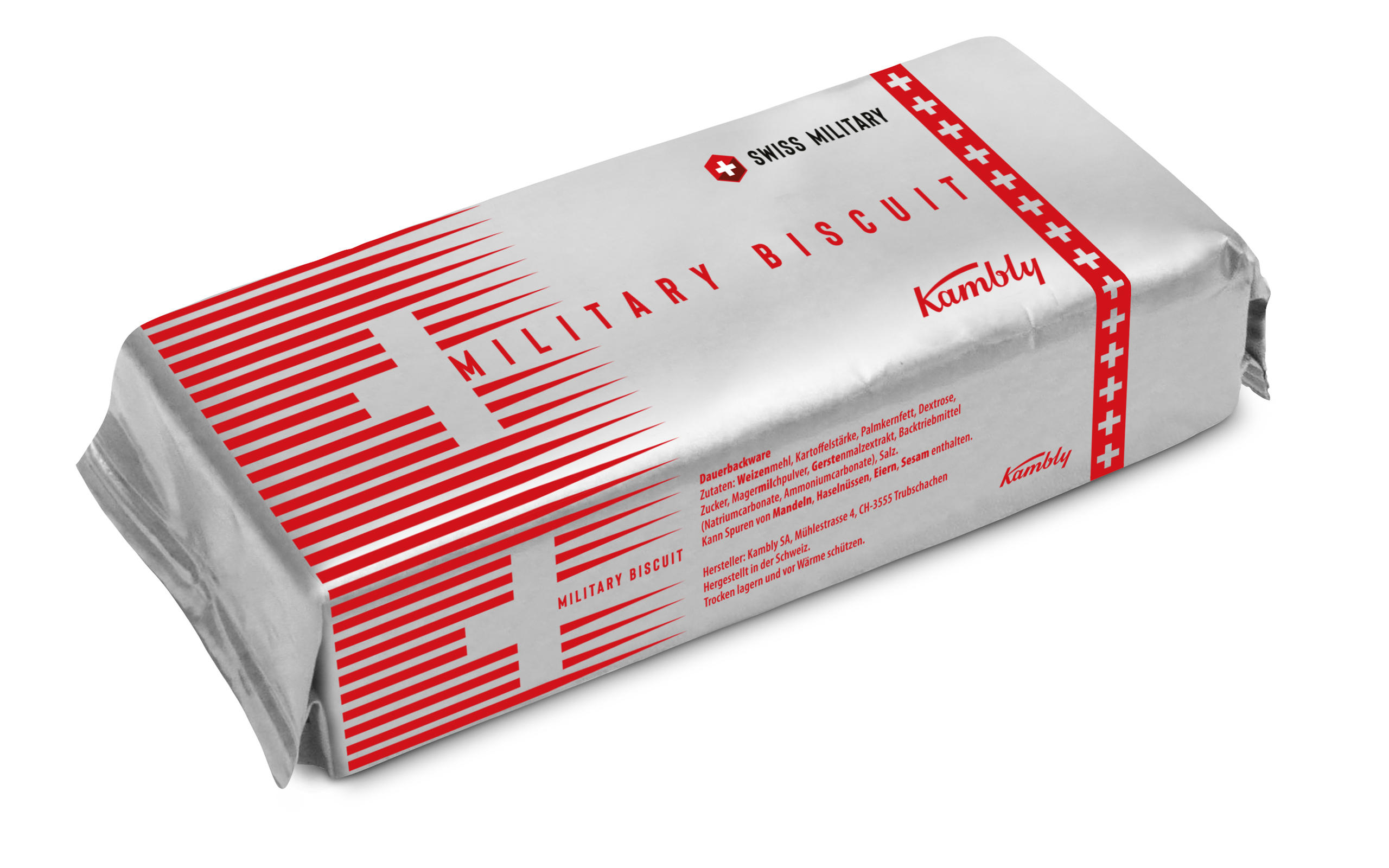 Una ceonefzione dei biscotti con benn in vista la scritta Swiss Military