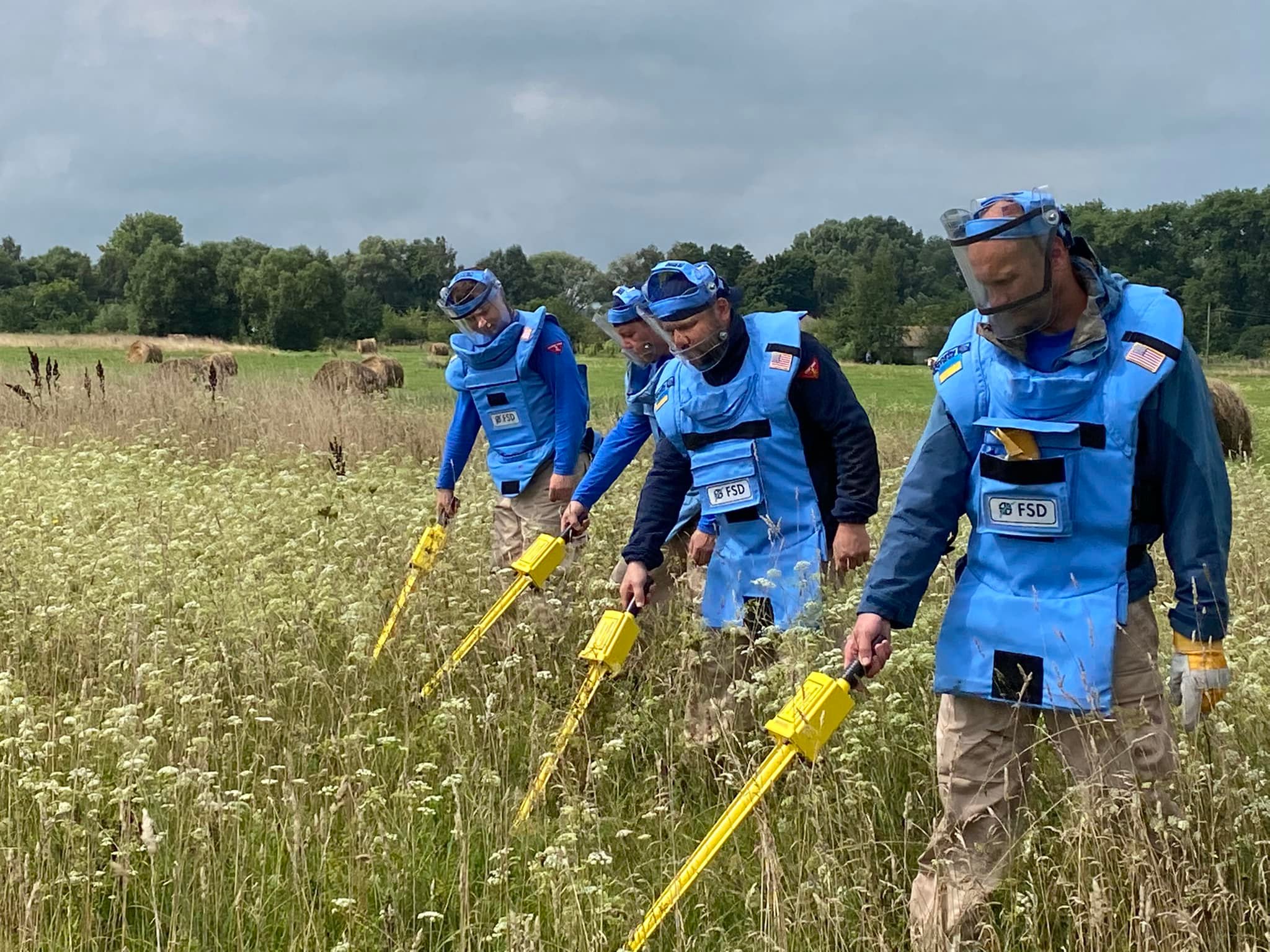 Minenräumer in einem Feld