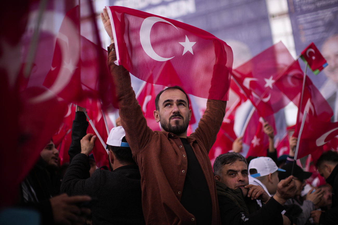 Turk with flag