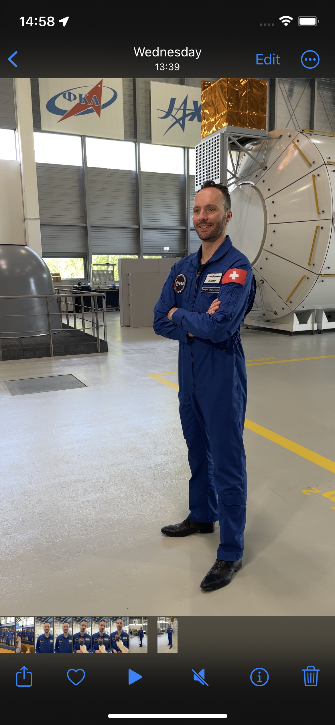 Astronaut Marco Sieber