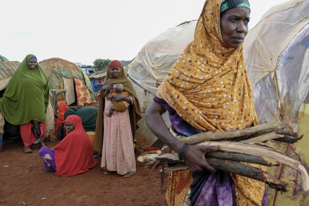 Mujeres en un campo de desplazados a las afueras de Baidoa, Somalia, 29 de octubre de 2022.