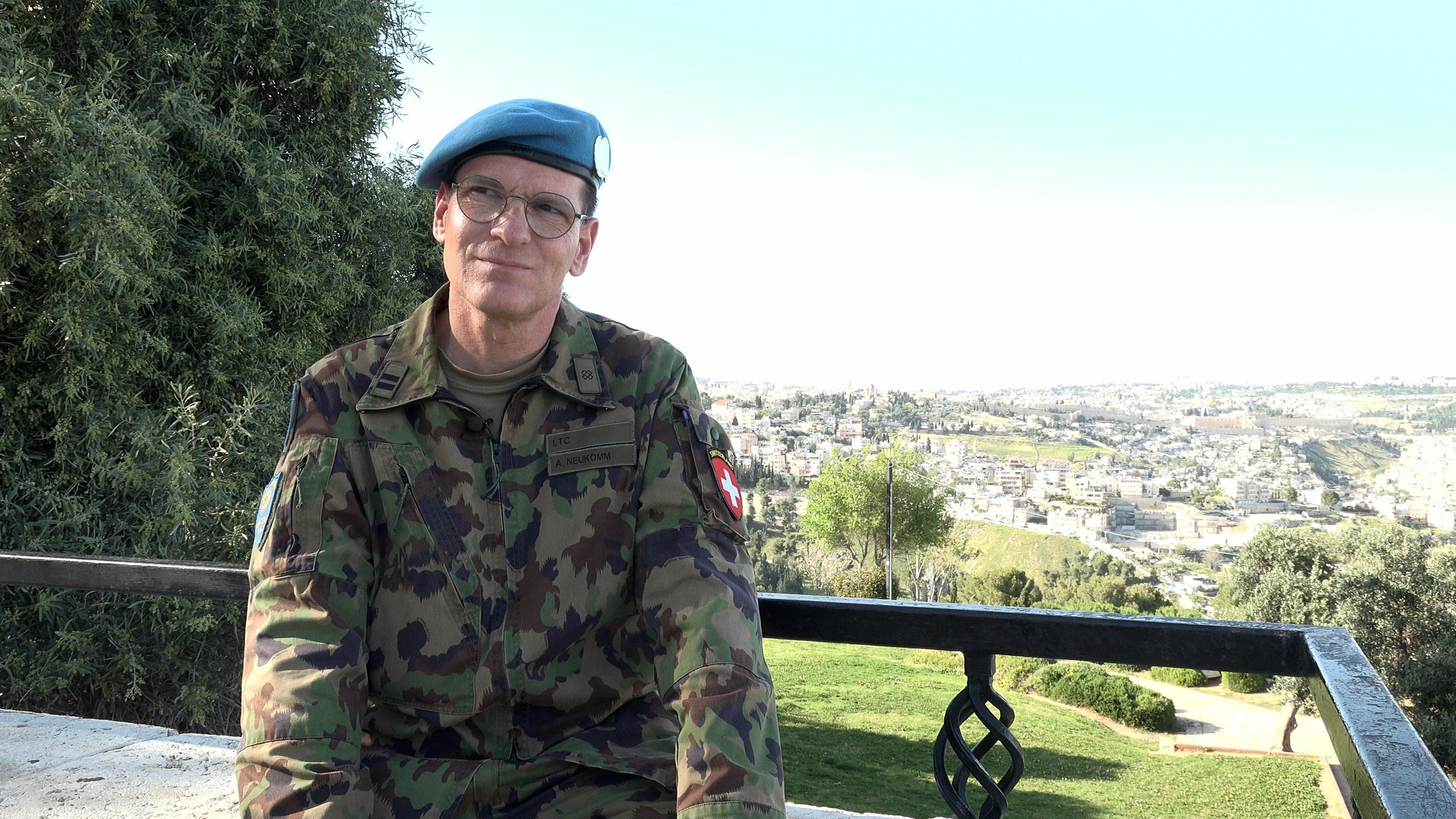 Teniente Coronel Alex Neukomm, oficial jefe de enlace de la UNTSO con Ammán y Tel Aviv.