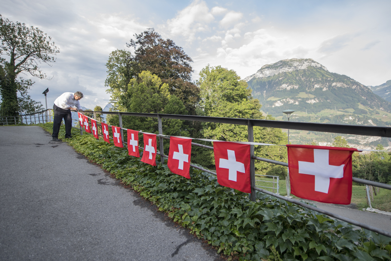 Swiss flags