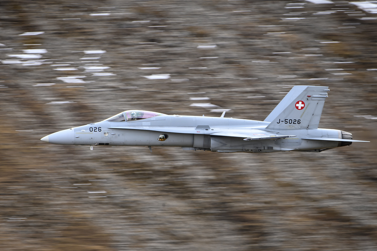 Swiss F-18 military jet