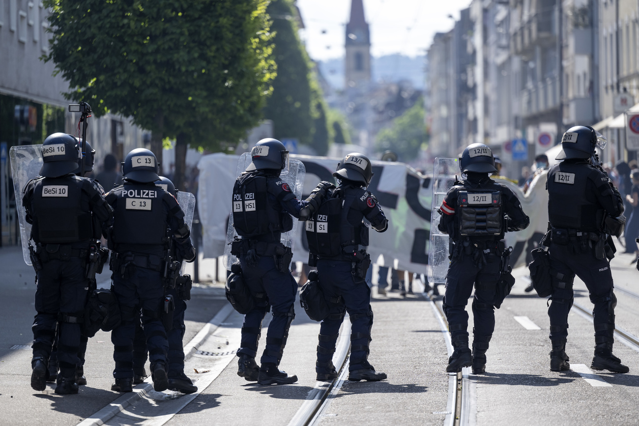 Swiss riot police