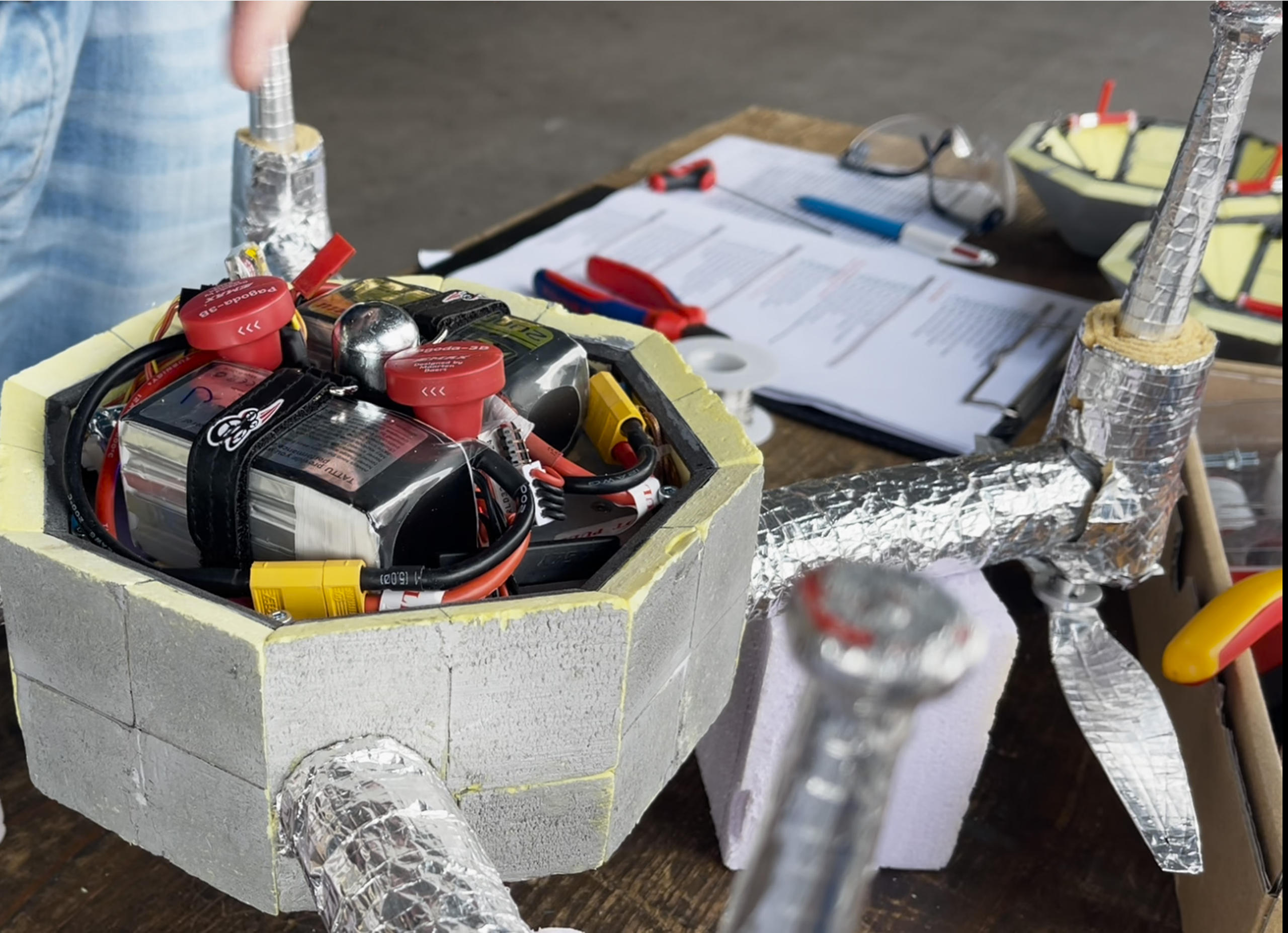 Inside the heat-resistant drone