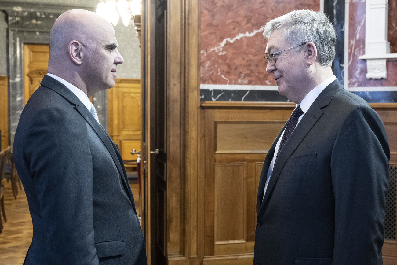 On the right Alain Berset and on the left Sergei Garmonin