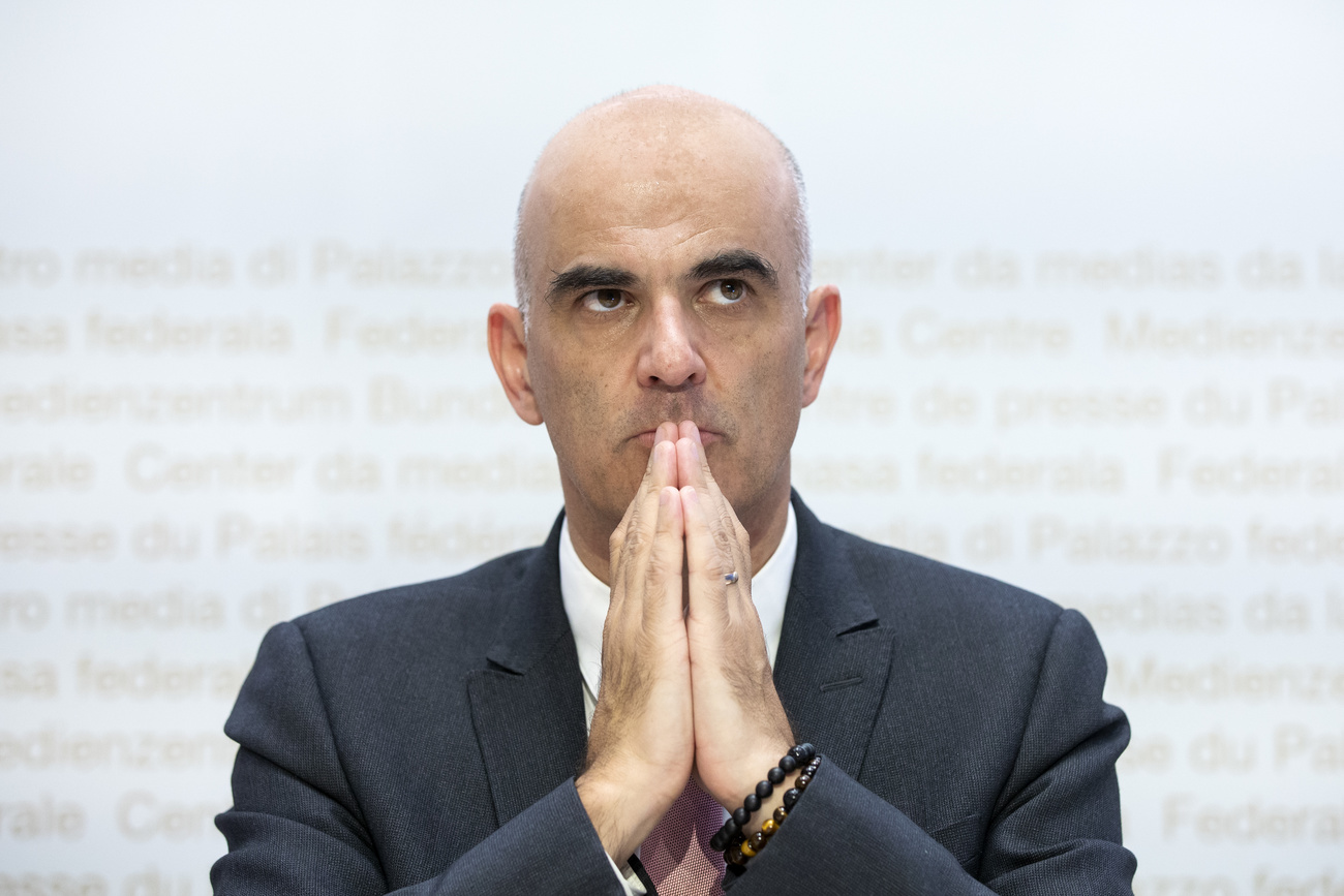 Alain Berset an der Medienkonferenz in Bern